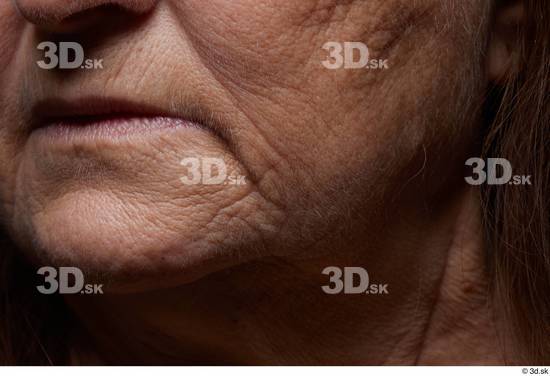and more Mouth Cheek Skin Woman Chubby Wrinkles Studio photo references