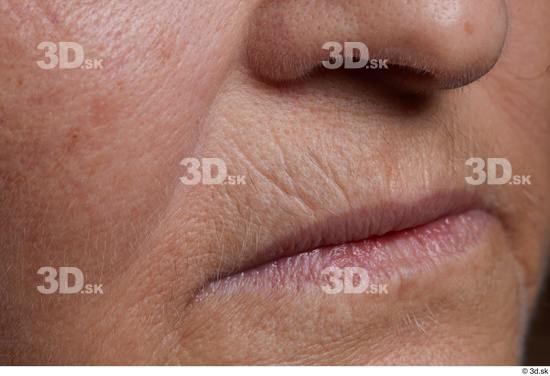 and more Mouth Nose Cheek Skin Woman Chubby Wrinkles Studio photo references