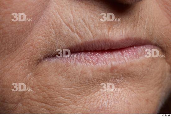 and more Mouth Skin Woman Chubby Wrinkles Studio photo references