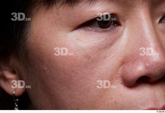 Eye Face Nose Cheek Ear Hair Skin Woman Asian Slim Studio photo references