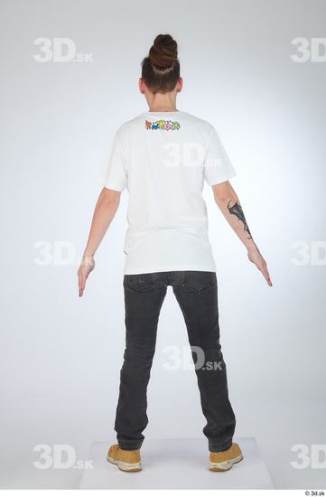 Man White Slim Male Studio Poses