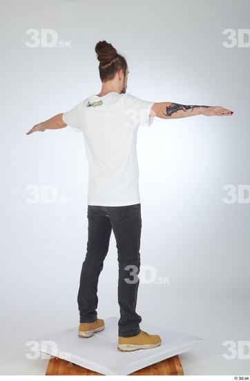 Man White Slim Male Studio Poses