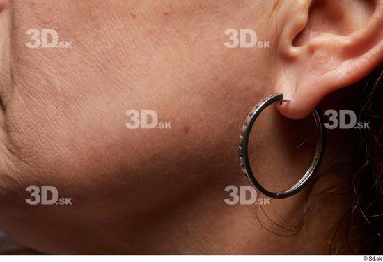 Face Cheek Ear Skin Woman Slim Wrinkles Studio photo references