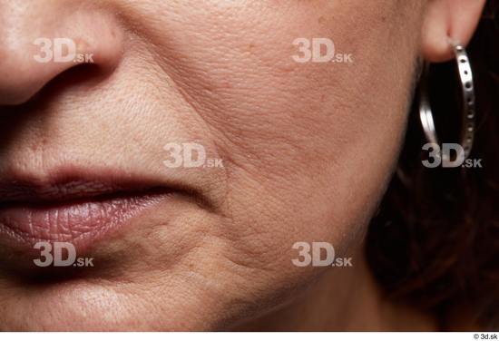 Face Mouth Nose Cheek Skin Woman Slim Wrinkles Studio photo references