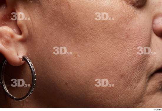 Face Cheek Ear Skin Woman Slim Wrinkles Studio photo references