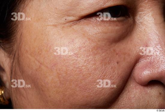 Eye Face Nose Cheek Skin Woman Asian Chubby Wrinkles Studio photo references