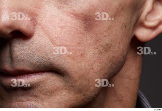 Face Mouth Nose Cheek Ear Skin Man Slim Wrinkles Studio photo references
