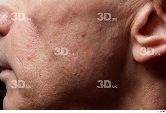 Face Cheek Ear Skin Man Slim Wrinkles Studio photo references