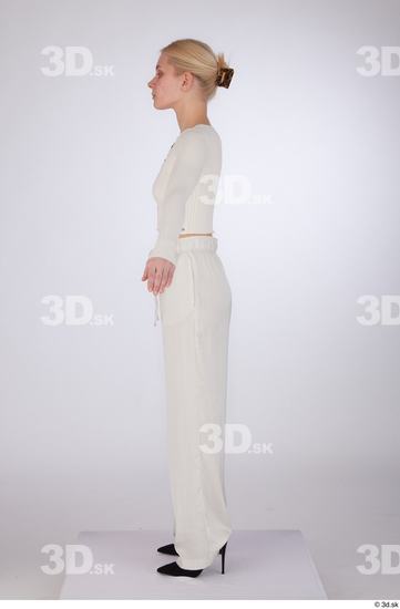 Woman White Slim Female Studio Poses