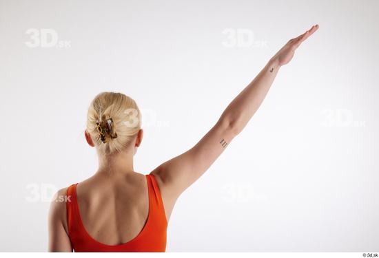 Woman White Slim Female Studio Poses