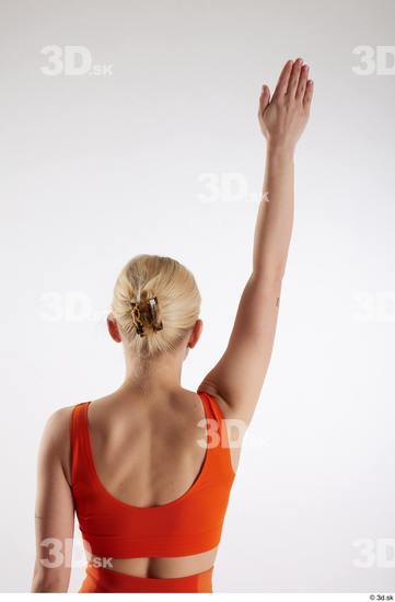 Woman White Slim Female Studio Poses