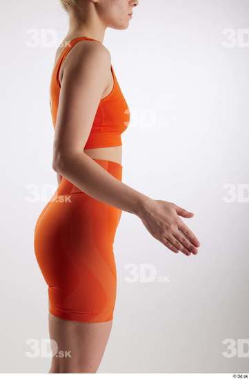 Woman White Slim Female Studio Poses