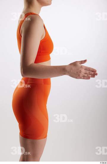 Woman White Slim Female Studio Poses