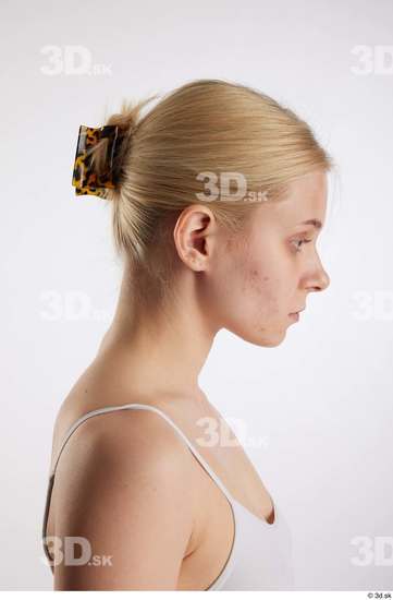 Head Woman White Slim Studio photo references