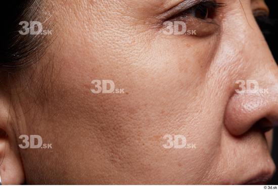 Eye Nose Cheek Skin Woman Slim Wrinkles Studio photo references