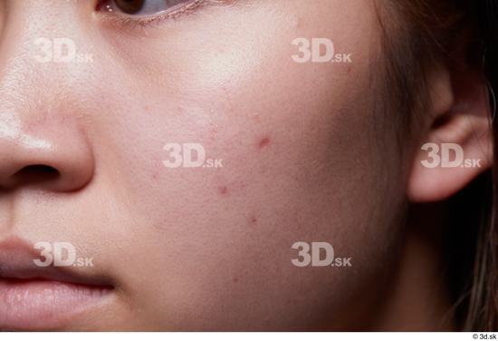 Face Mouth Nose Cheek Ear Hair Skin Woman Asian Slim Studio photo references