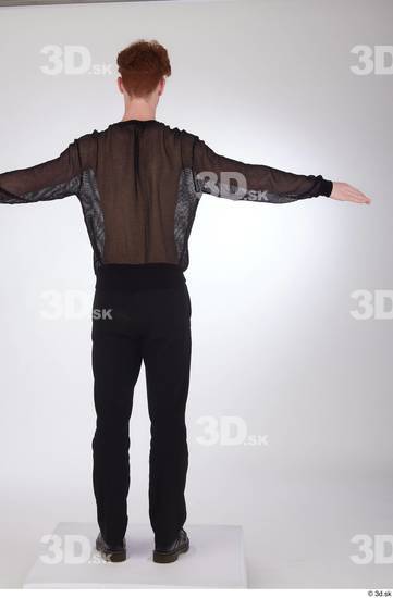 Man White Slim Male Studio Poses