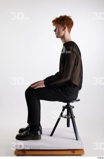 Man White Slim Male Studio Poses