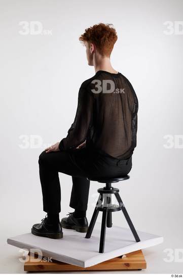 Man White Slim Male Studio Poses