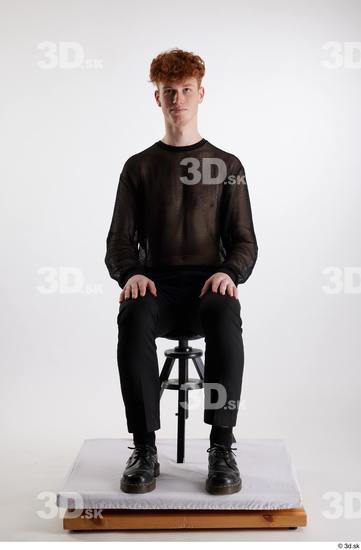 Man White Slim Male Studio Poses