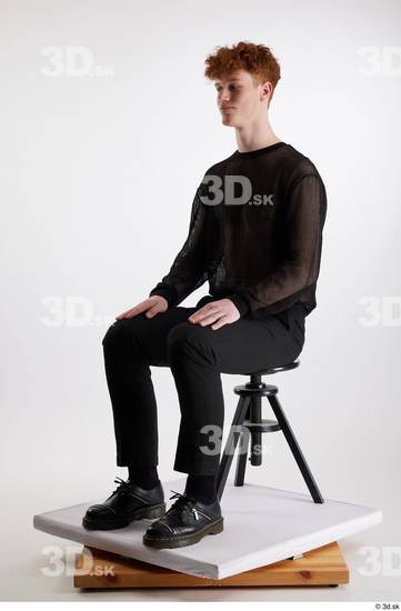 Man White Slim Male Studio Poses