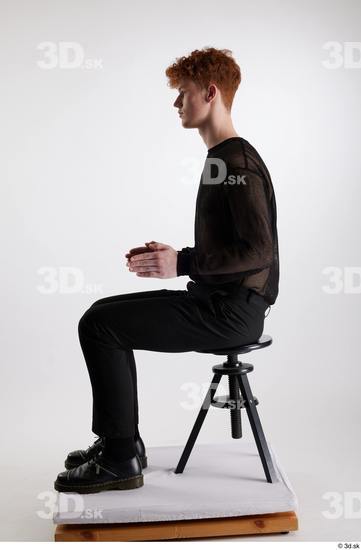 Man White Slim Male Studio Poses