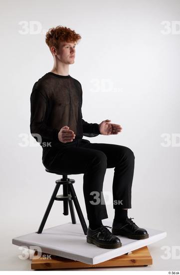 Man White Slim Male Studio Poses