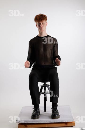 Man White Slim Male Studio Poses