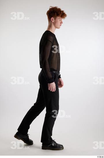 Man White Slim Male Studio Poses