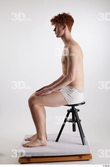 Man White Slim Male Studio Poses