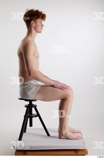 Man White Slim Male Studio Poses