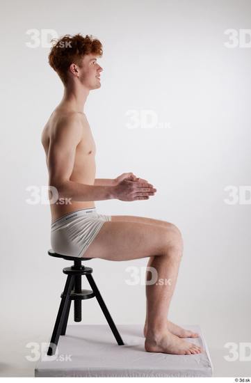 Man White Slim Male Studio Poses