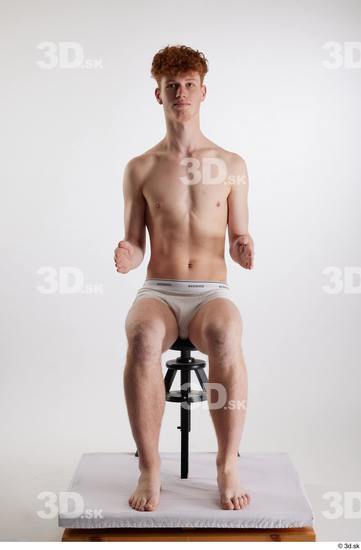 Man White Slim Male Studio Poses