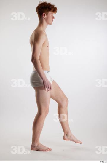 Man White Slim Male Studio Poses