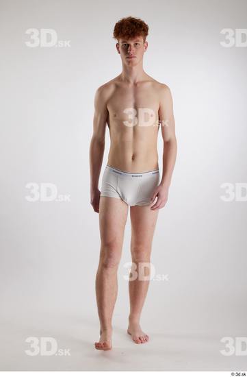 Man White Slim Male Studio Poses