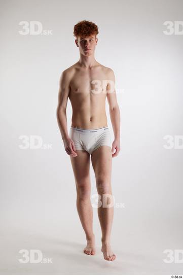 Man White Slim Male Studio Poses