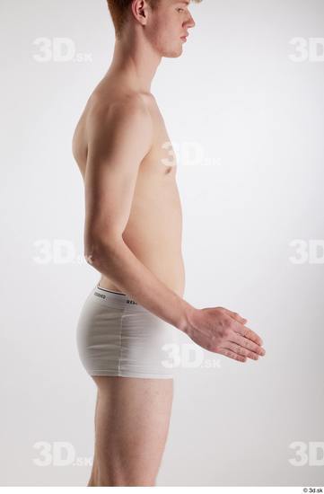 Man White Slim Male Studio Poses