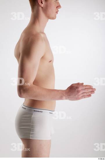 Man White Slim Male Studio Poses