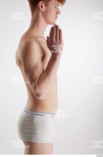 Man White Slim Male Studio Poses