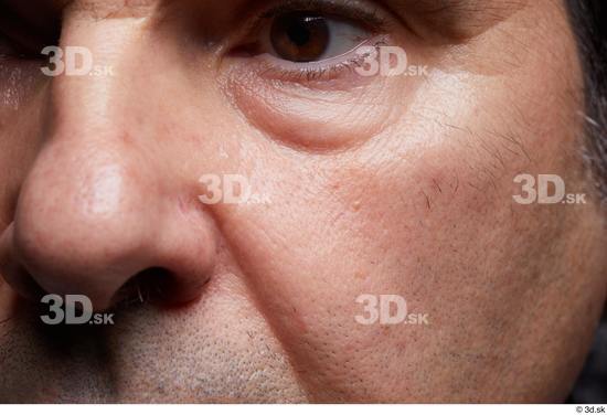 Eye Nose Cheek Skin Man Chubby Wrinkles Studio photo references