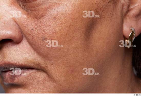 Face Mouth Cheek Ear Skin Woman Chubby Wrinkles Studio photo references