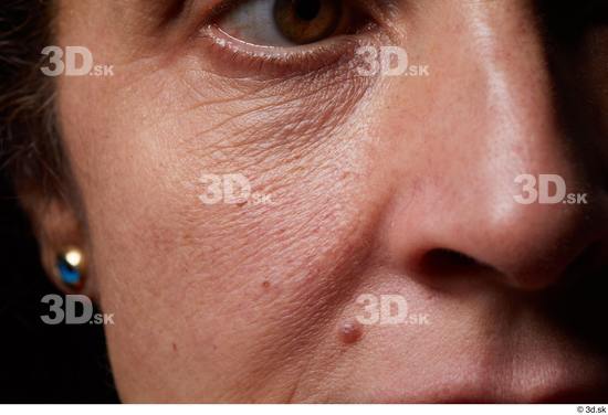 Eye Nose Cheek Skin Woman Birthmarks Slim Wrinkles Studio photo references