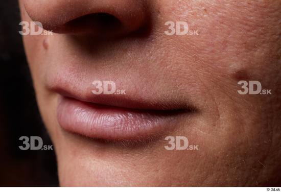 Mouth Cheek Skin Woman Birthmarks Slim Wrinkles Studio photo references