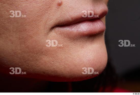 Mouth Cheek Skin Woman Birthmarks Slim Wrinkles Studio photo references