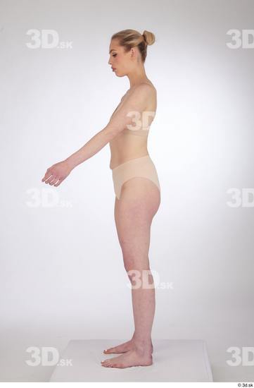 Woman White Slim Female Studio Poses