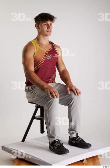 Man White Athletic Male Studio Poses