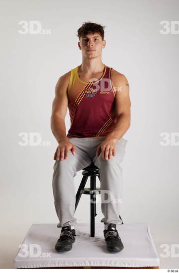 Man White Athletic Male Studio Poses