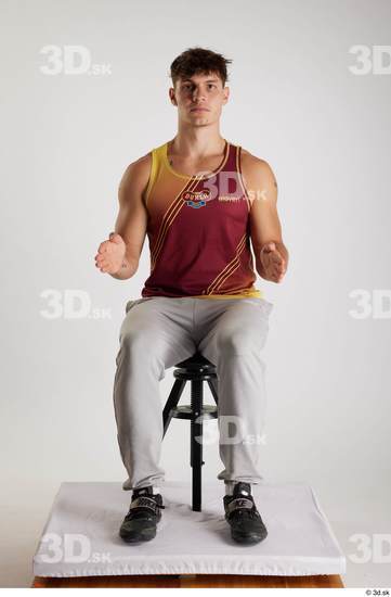 Man White Athletic Male Studio Poses