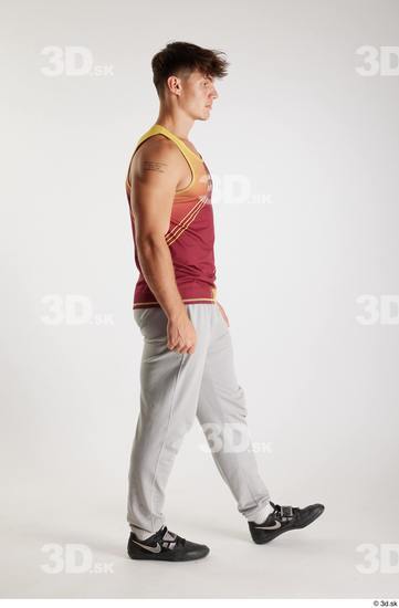 Man White Athletic Male Studio Poses