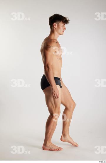 Man White Athletic Male Studio Poses